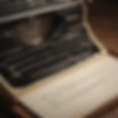 A vintage typewriter with a blank page