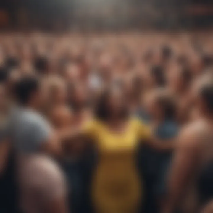 A vibrant community gathering illustrating support and connection