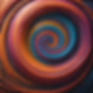 Mindful Abstraction Abstract art of colorful swirls and patterns representing relaxation and mindfulness