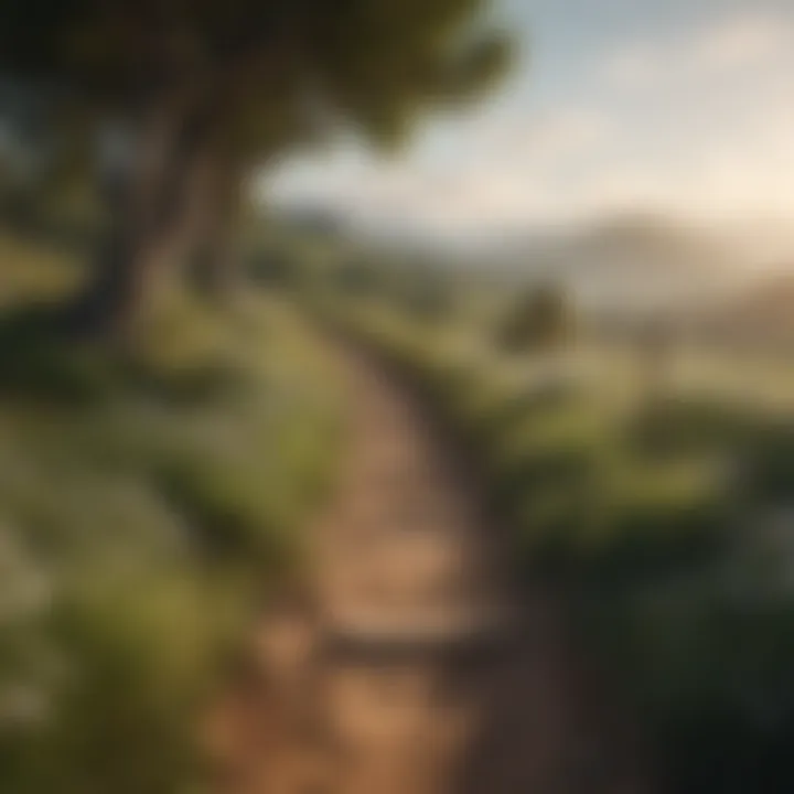 A serene landscape with a path, illustrating the journey of personal growth.