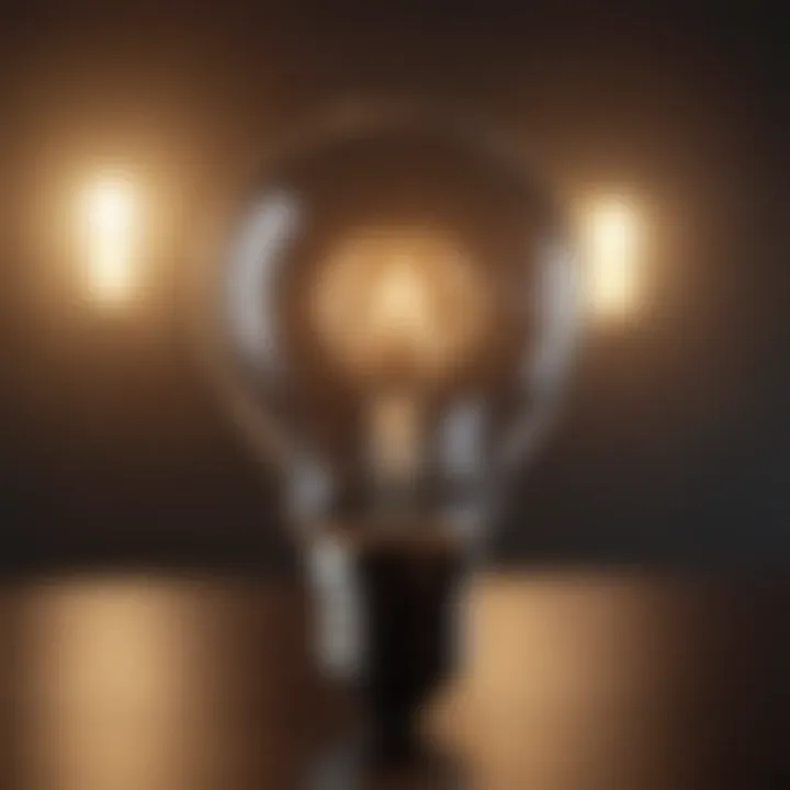 Illuminated light bulb symbolizing inspiration