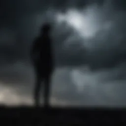 Silhouette of a person under a storm cloud symbolizing overwhelming stress