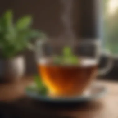 Sipping Herbal Tea for Tranquility A calming cup of herbal tea