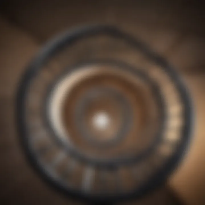 Spiral staircase symbolizing progress and self-discovery through journal writing