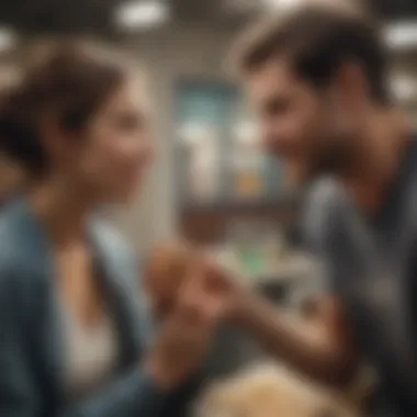 The Impact of Altruism An inspirational moment of individuals engaging in a charitable act, highlighting the impact of altruism on societal well-being.