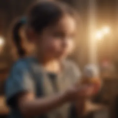 The Spirit of Sharing A child offering a toy to another child, symbolizing the spirit of sharing and kindness.