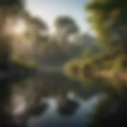 A serene landscape reflecting tranquility and peace