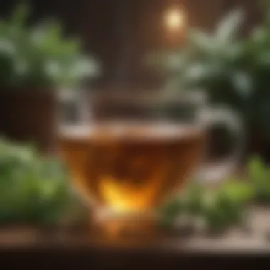 A cup of herbal tea representing relaxation