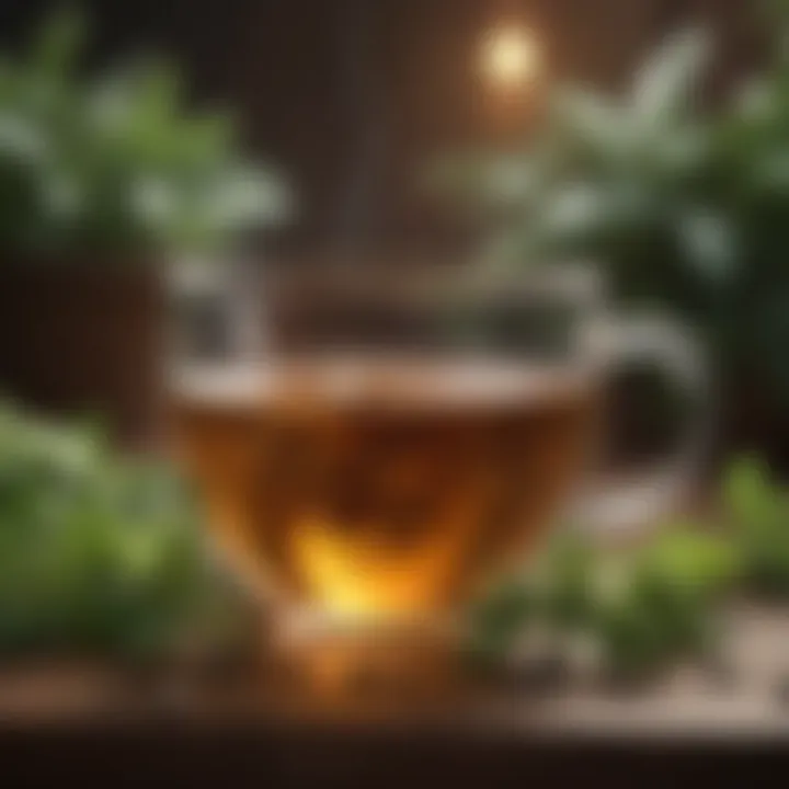 A cup of herbal tea representing relaxation