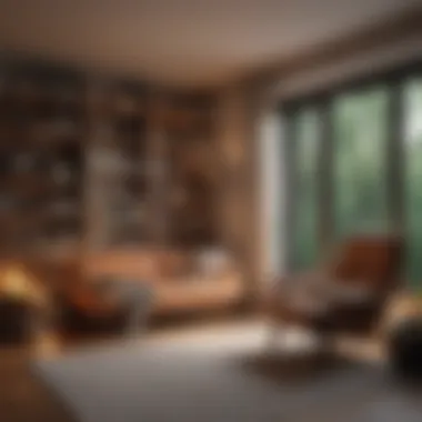 Comfortable Reading Area A cozy reading nook with soft lighting