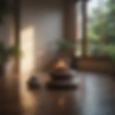 Calming Meditation Environment Meditation space with calming elements