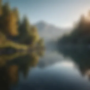 Serenity in Nature Tranquil natural setting with a serene lake