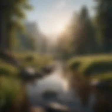 Tranquility in Nature A serene landscape symbolizing tranquility and mindfulness