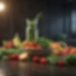 Fresh organic vegetables and fruits for detoxification