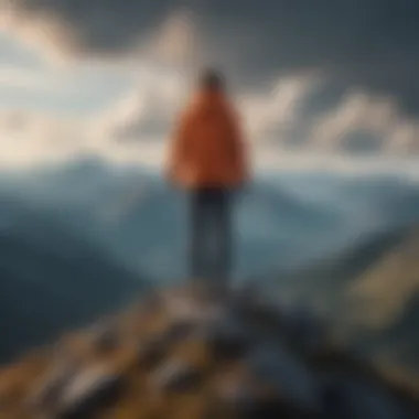 Self-Empowerment on a Mountaintop A person standing confidently on a mountaintop, representing self-empowerment