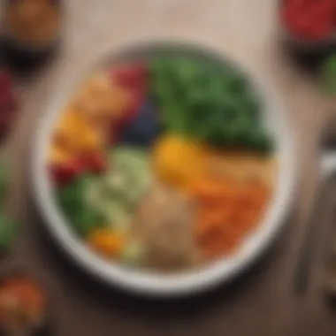 Plant-Based Nutrition: A Foundation for Gut Health A colorful plate filled with diverse plant-based foods.