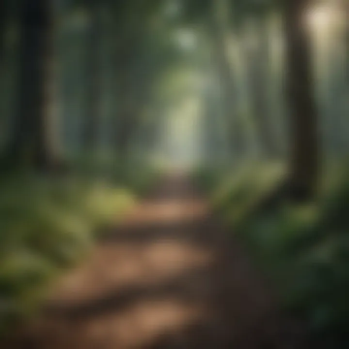 A path through a forest symbolizing personal development journey