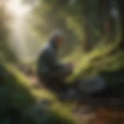 A serene landscape promoting mindfulness