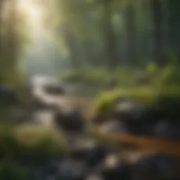 A serene landscape promoting mindfulness and clarity