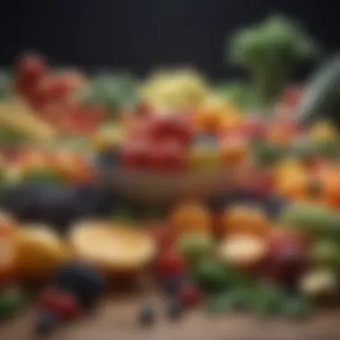 Nutrition for Optimal Health A vibrant array of fruits and vegetables representing physical health