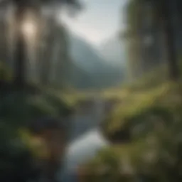 A serene landscape symbolizing mental clarity