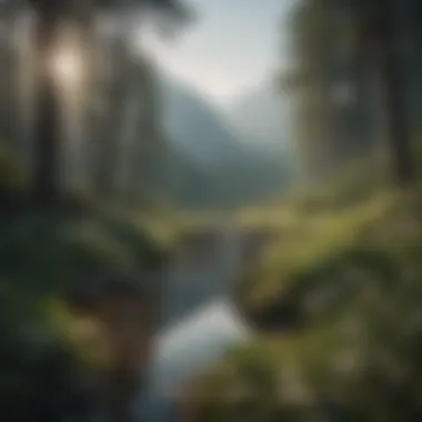 Mental Clarity through Nature A serene landscape symbolizing mental clarity