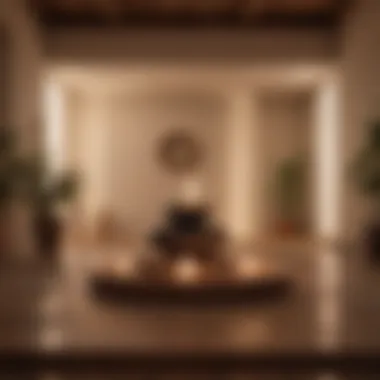 Sacred Meditation Zone Meditative space with soft lighting