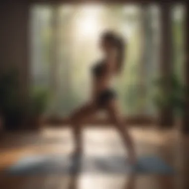 Harmonious Yoga Practice Yoga poses encouraging relaxation and balance