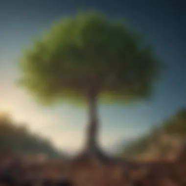 Symbol of Personal Growth An abstract representation of a growing tree symbolizing personal growth