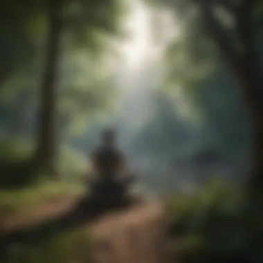 Meditation in Nature for Tranquility A person meditating in nature