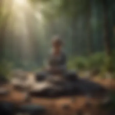 Illustration of Mindfulness Practice Mindfulness practice illustration