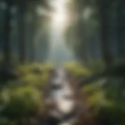 A serene landscape promoting mindfulness