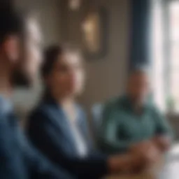 An individual confidently expressing their thoughts in a meeting