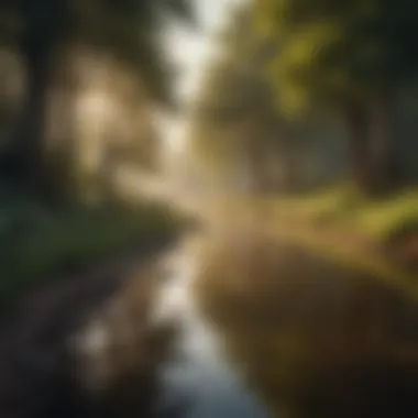 Inner Tranquility: A Reflection of Self-Compassion A serene landscape reflecting inner peace