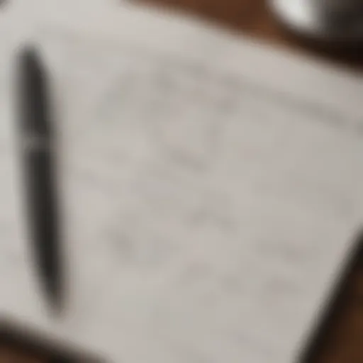A beautifully organized time tracking journal with a pen resting on it.