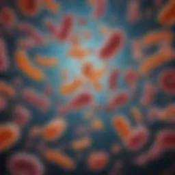 Illustration depicting gut bacteria diversity