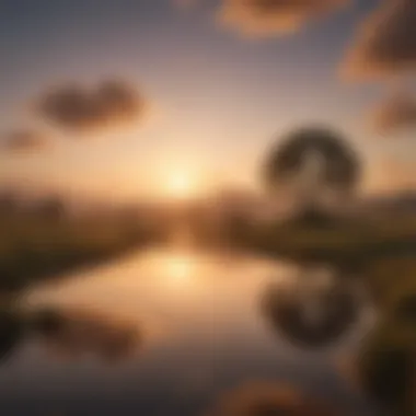 Symbolizing New Beginnings A serene sunrise over a calm landscape, symbolizing new beginnings and optimism.
