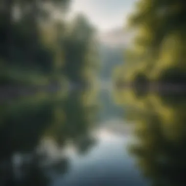 Nature's Reflection: The Power of Words A serene landscape with a motivational quote overlay