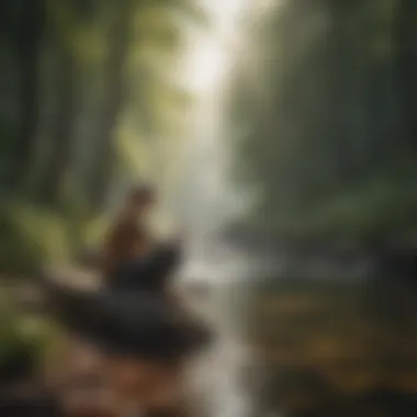 Embracing Calmness in Nature A serene landscape promoting relaxation and mindfulness