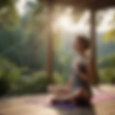 Yoga as a Stress Management Technique An individual practicing yoga in a peaceful setting