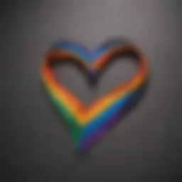 A vibrant rainbow flag symbolizing love and acceptance