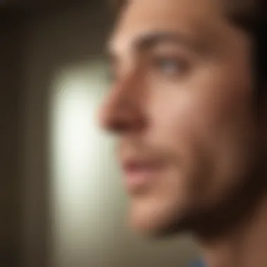 A thoughtful individual reflecting on happiness