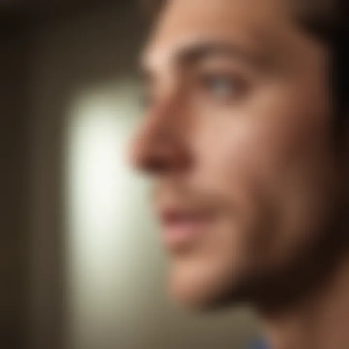 A thoughtful individual reflecting on happiness