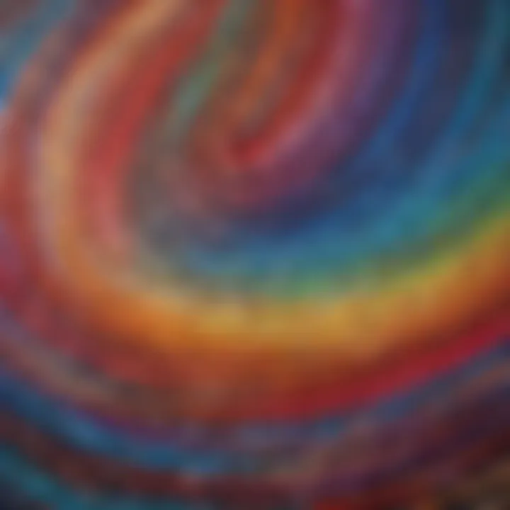 Abstract representation of gratitude as colorful ripples spreading outward