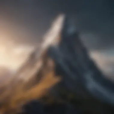 Peak Achievement A mountain peak representing the achievement of goals.