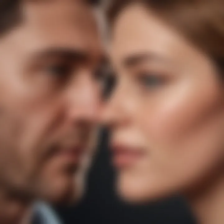 A close-up of two individuals sharing a moment of empathy and understanding.