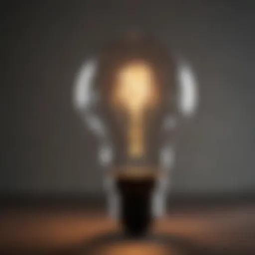 Abstract lightbulb symbolizing creativity and innovation