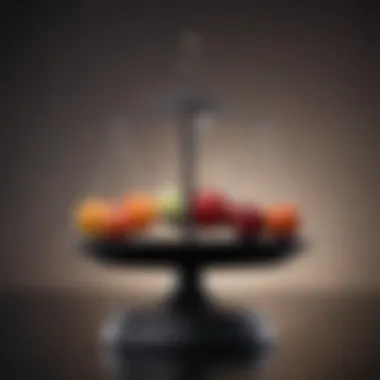 Balancing scale representing emotional stability