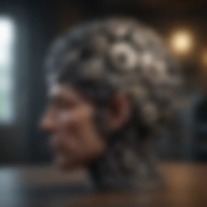 A brain with gears representing mindset shifts