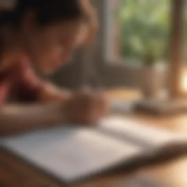 Gratitude Practice Illustration of a person journaling their gratitude